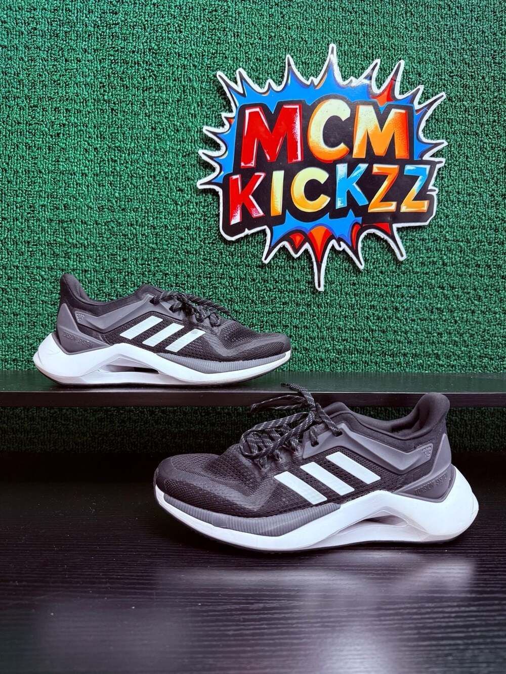 adidas Alphatorsion 2.0 Core Black White Carbon Running Shoes